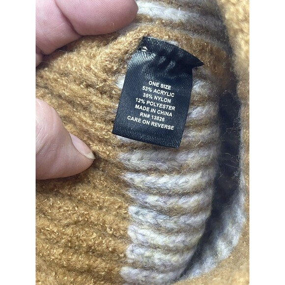 Marcus Adler New York Striped Cuff Beanie New - Picture 4 of 4